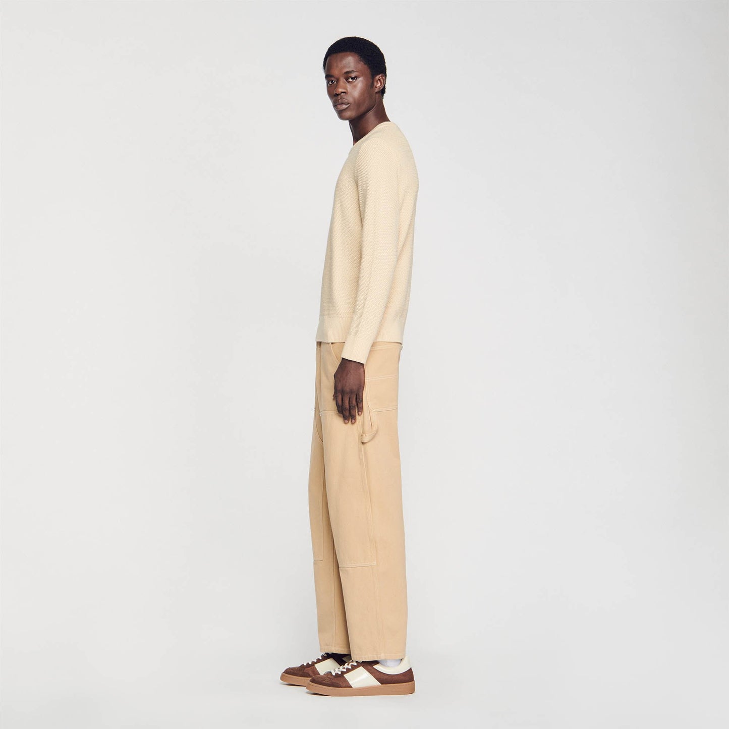 Sandro Wool sweater Off White / Mastic