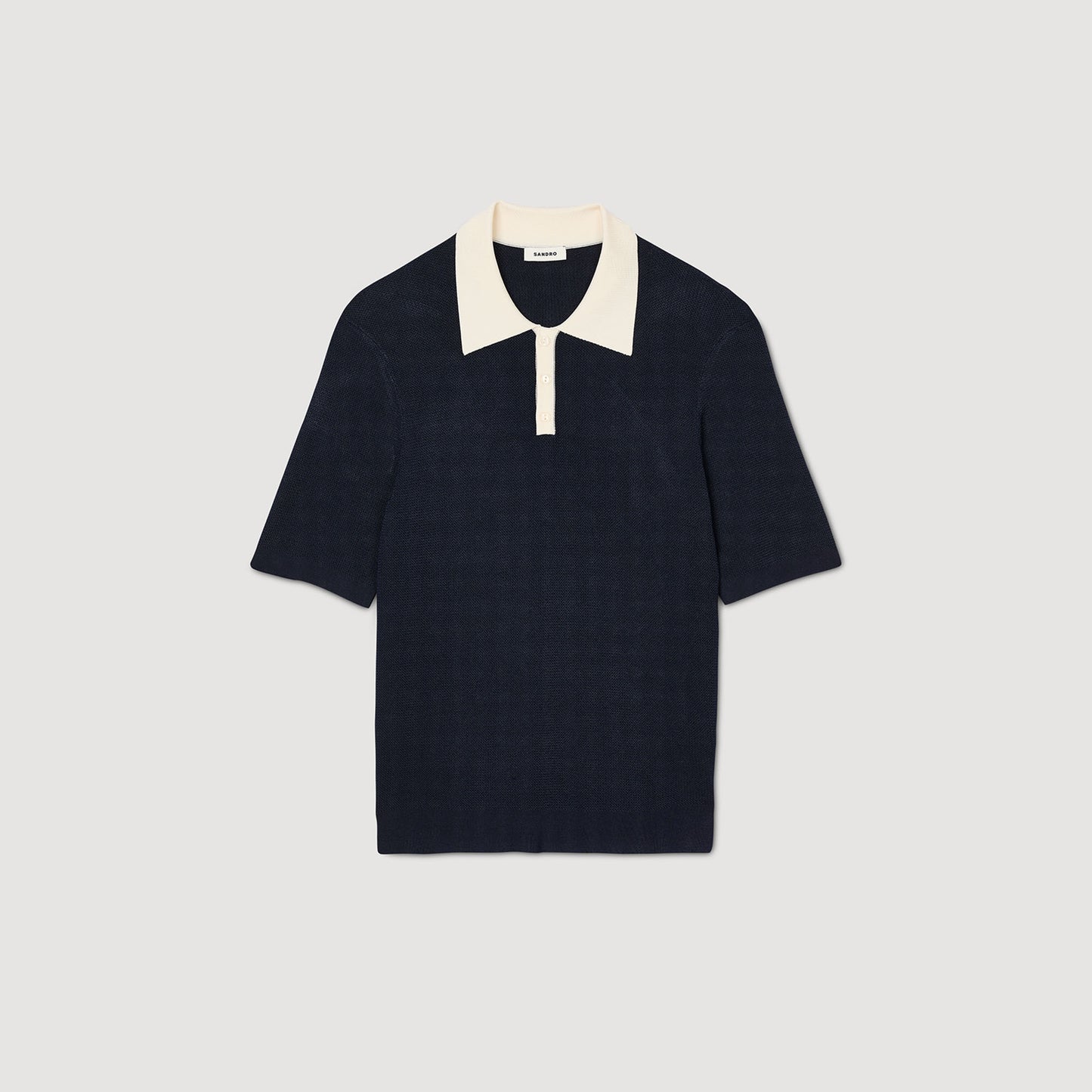 Sandro Two-tone polo shirt Navy Blue