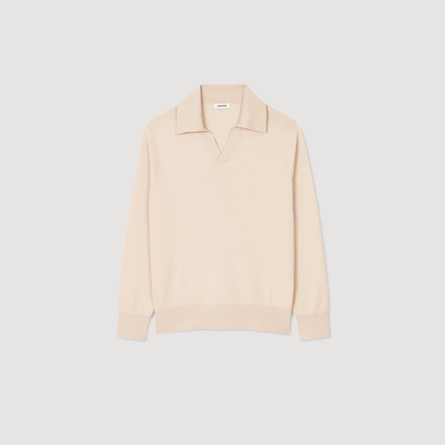 Sandro Knit polo shirt Oats