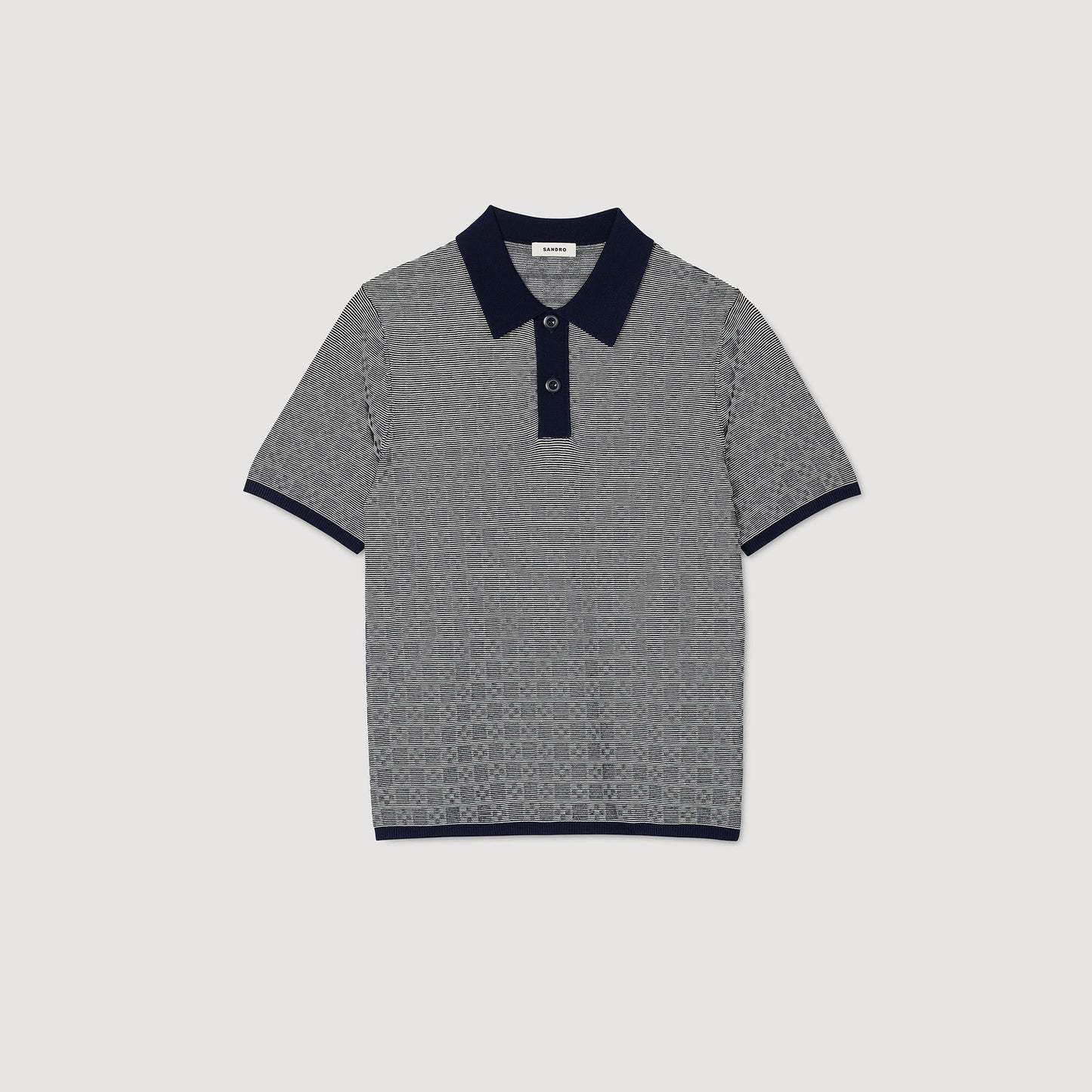 Sandro Square Cross polo shirt Navy Blue