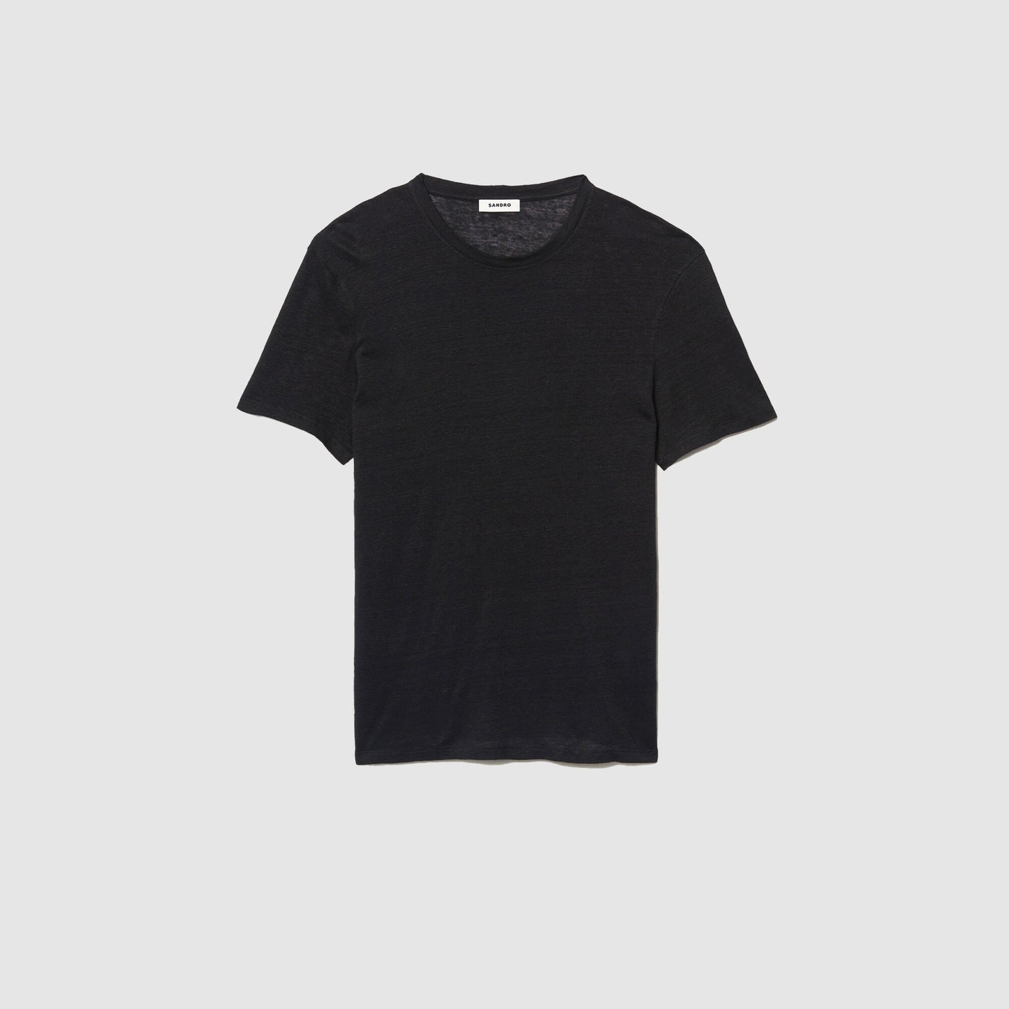 Sandro Certified linen T-shirt Black