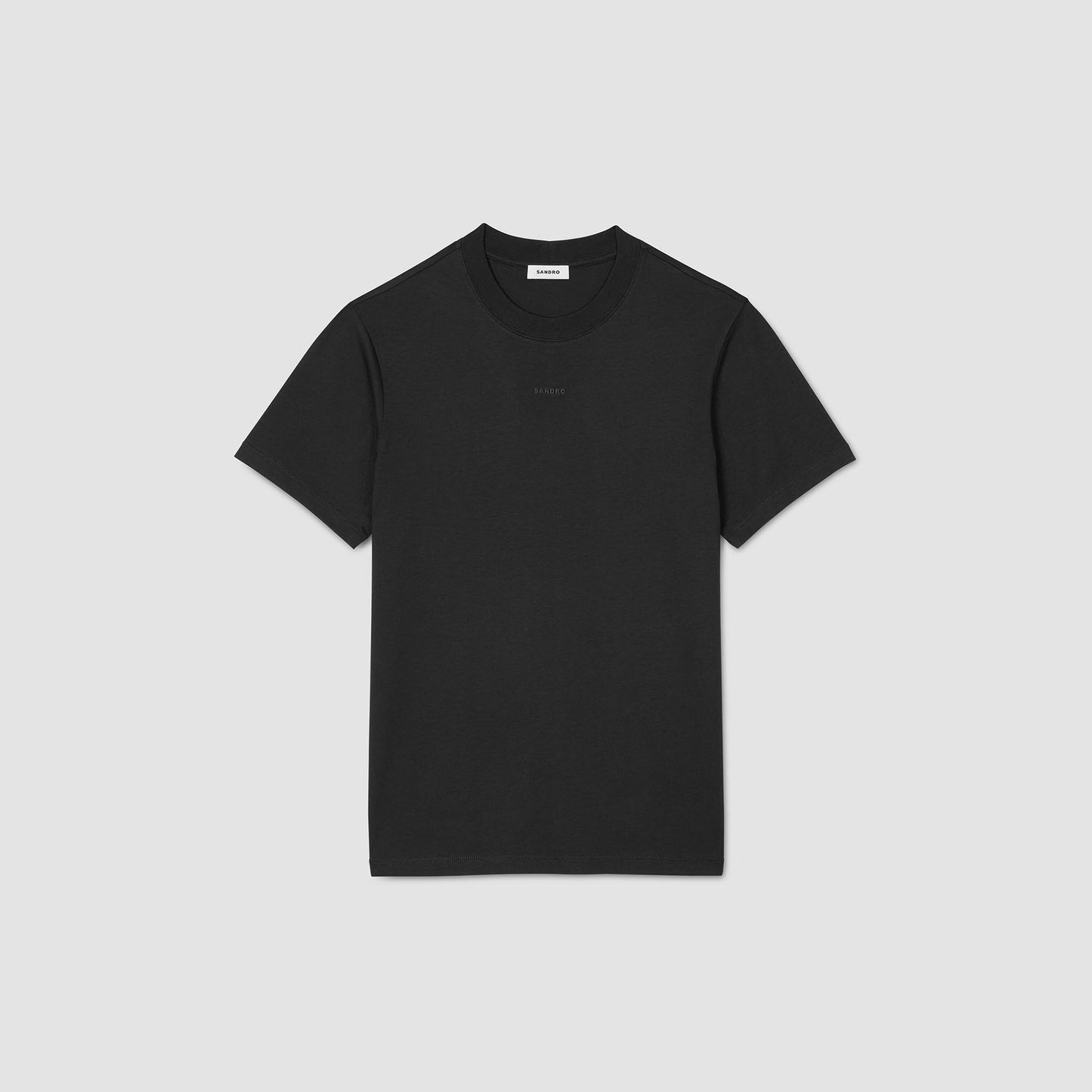 Sandro Cotton T-shirt with logo Black