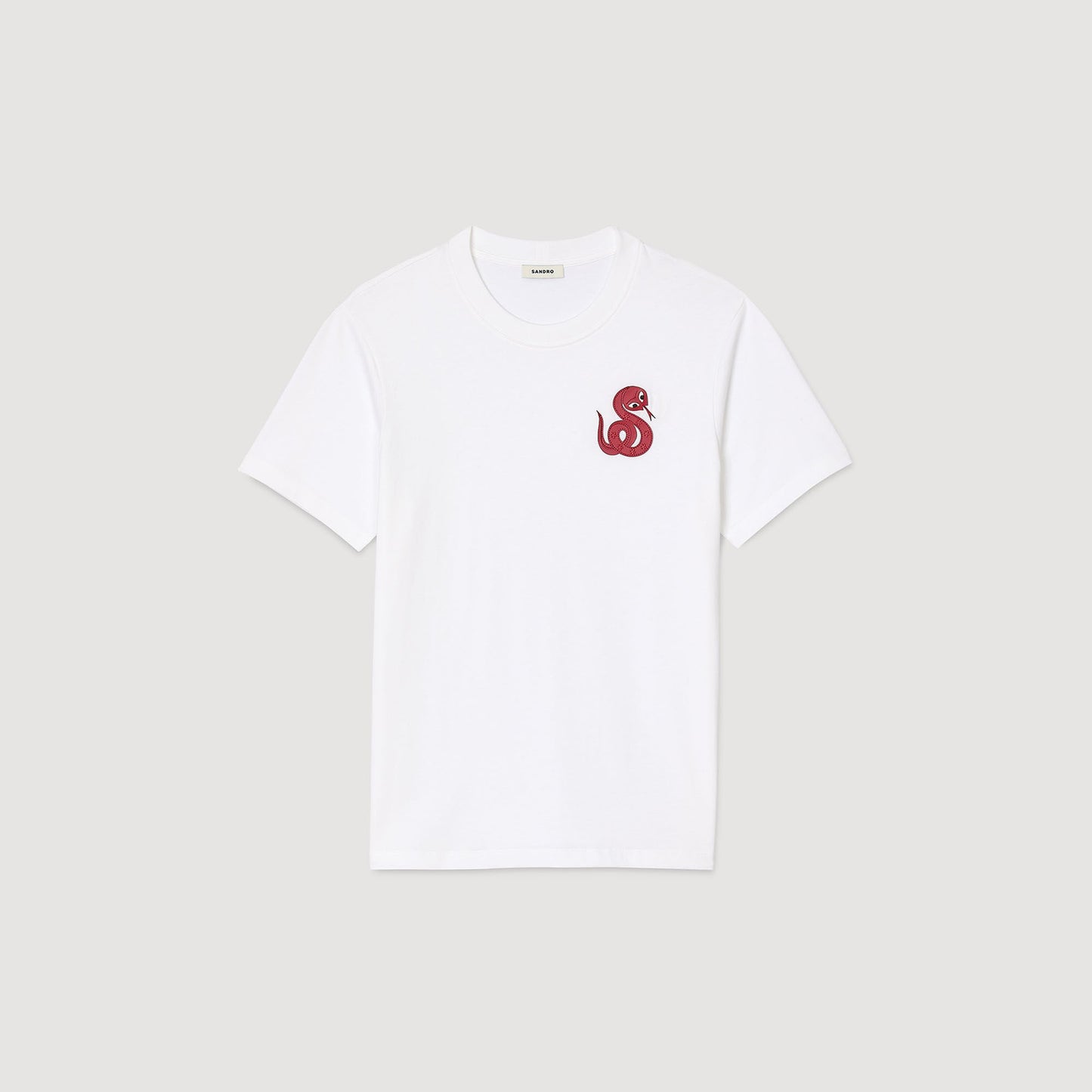 Sandro T-shirt with snake detail Optic White