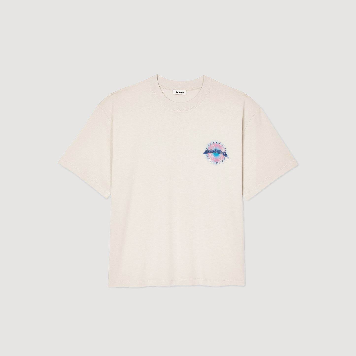 Sandro Sun motif T-shirt Vintage White