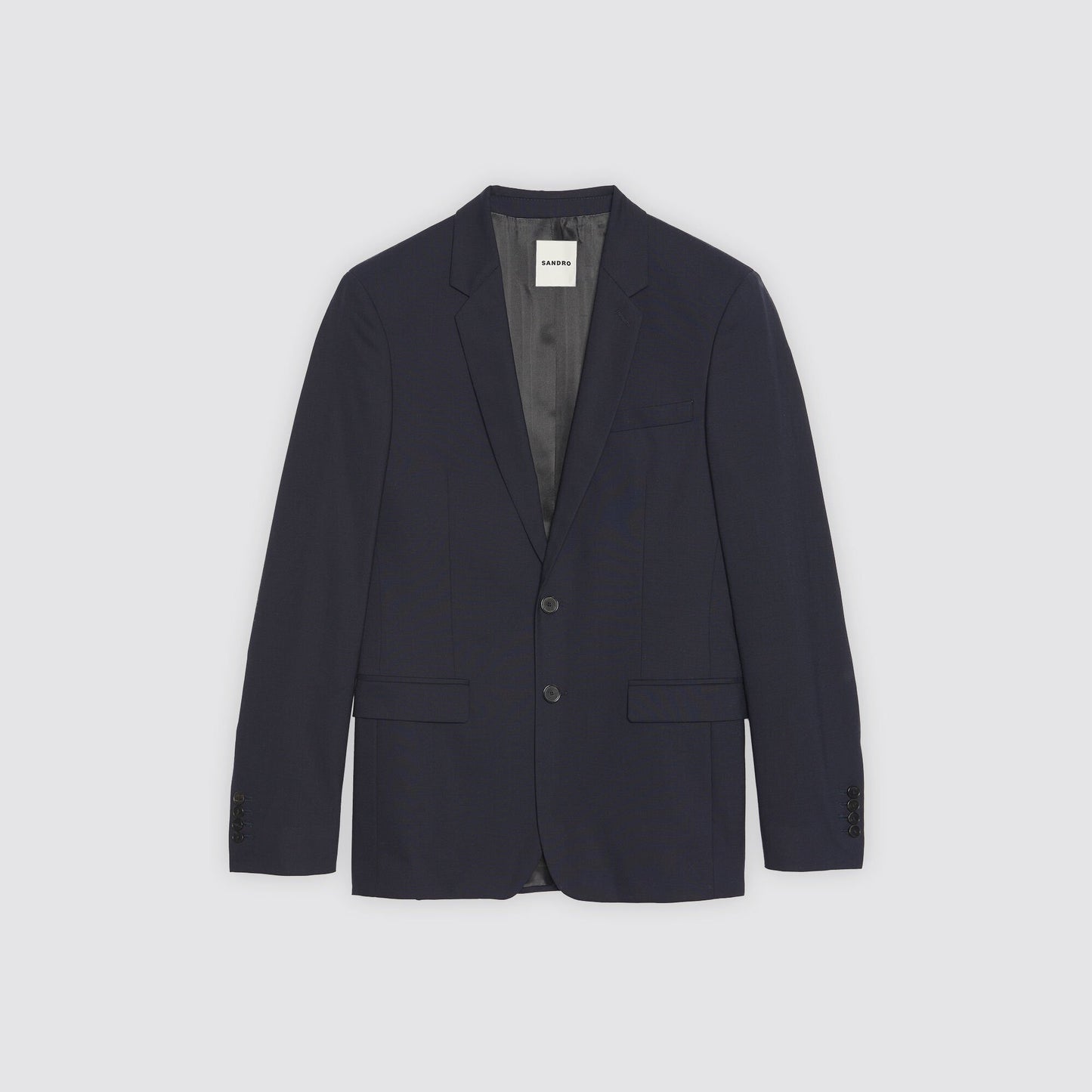 Sandro Classic wool suit jacket Navy Blue