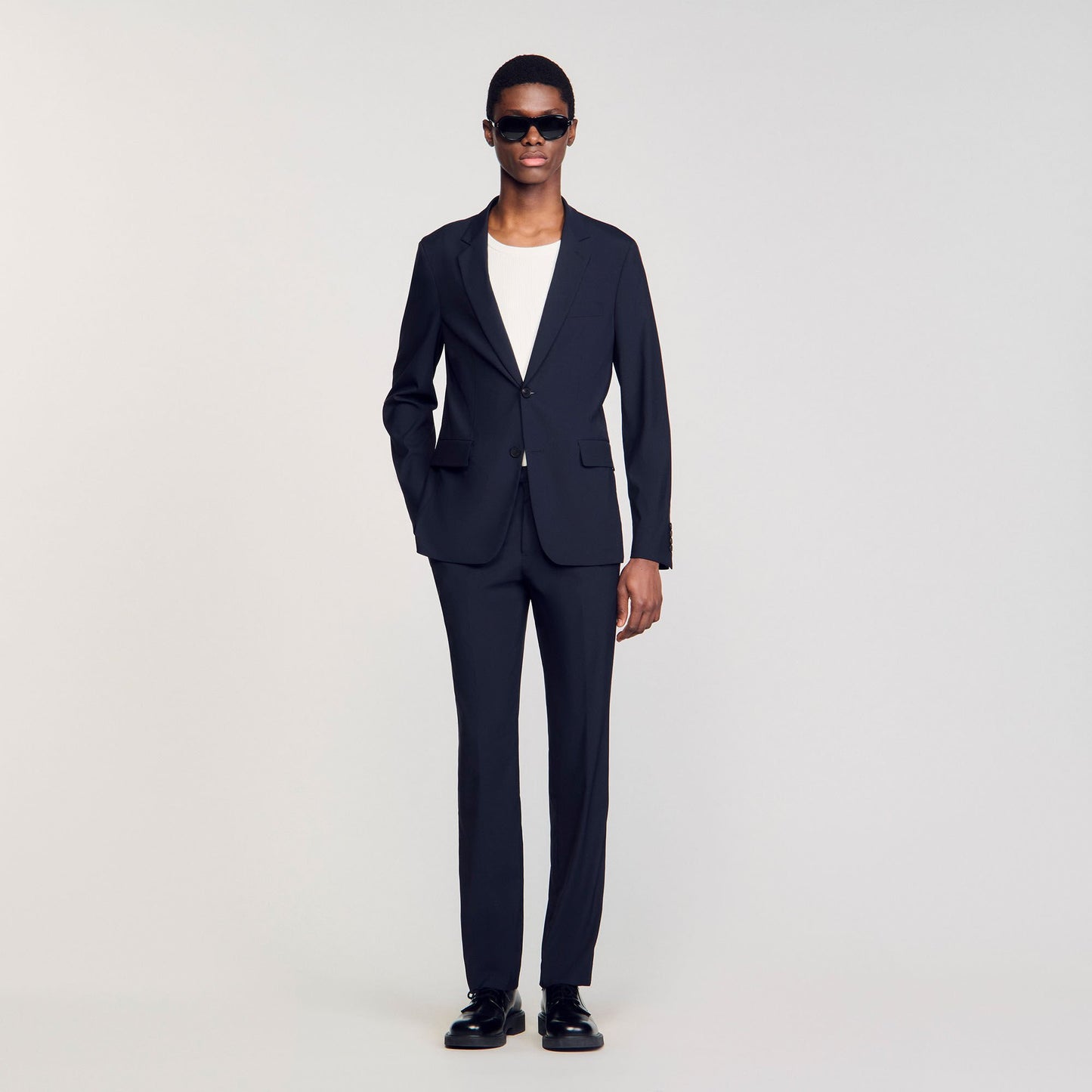 Sandro Wool suit jacket Navy Blue