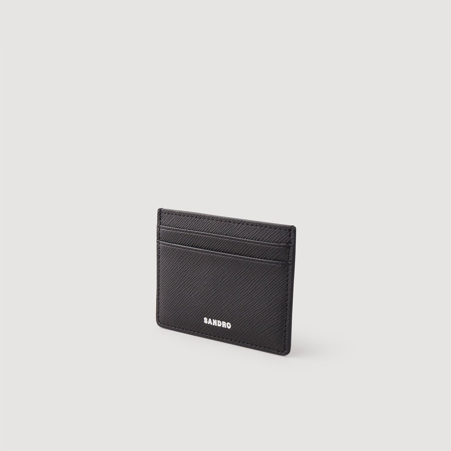 Sandro Reconstituted leather cardholder Black