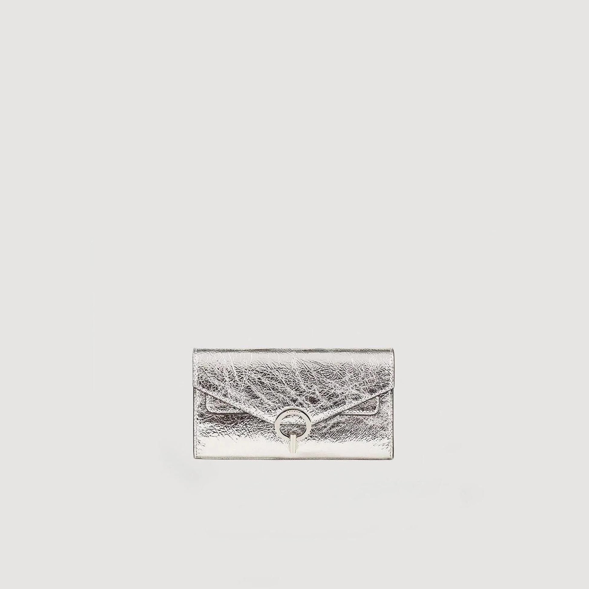 Sandro Yza Pocket clutch bag Silver