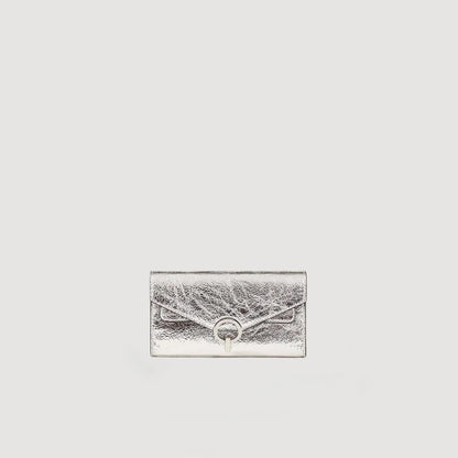 Sandro Yza Pocket clutch bag Silver