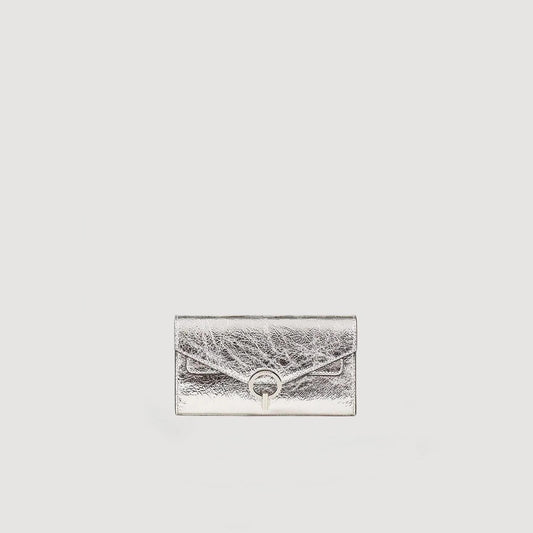 Sandro Yza Pocket clutch bag Silver