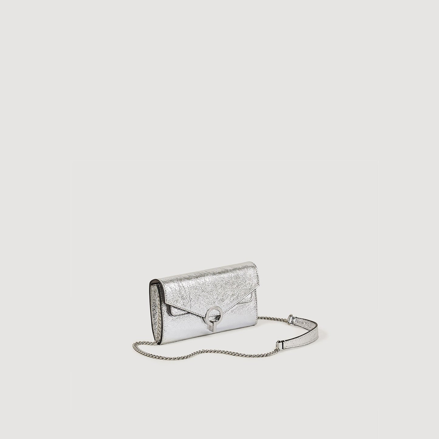 Sandro Yza Pocket clutch bag Silver