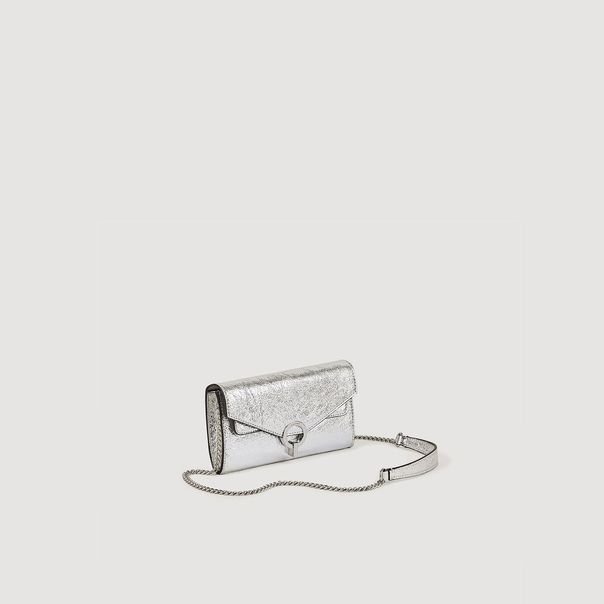 Sandro Yza Pocket clutch bag Silver