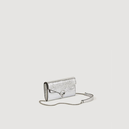 Sandro Yza Pocket clutch bag Silver