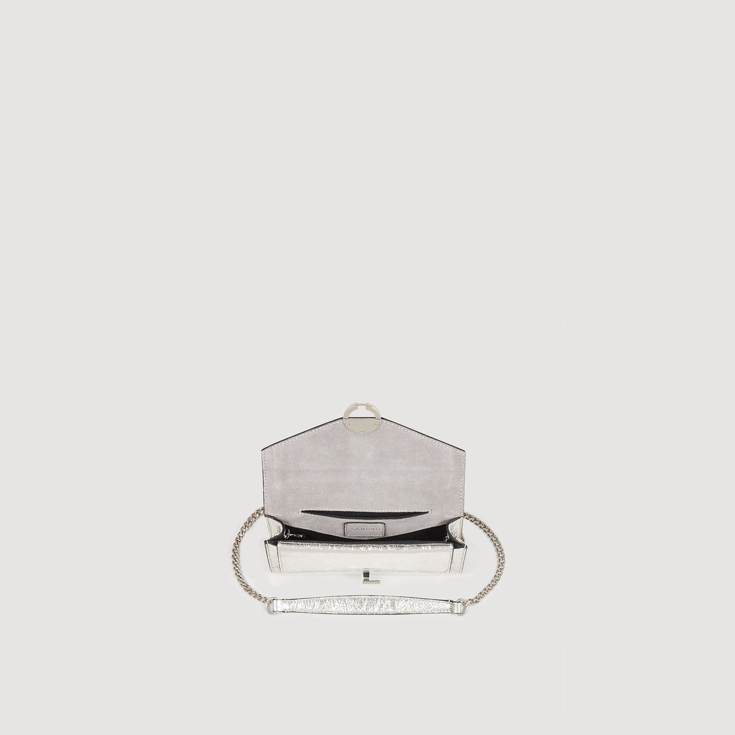 Sandro Yza Pocket clutch bag Silver