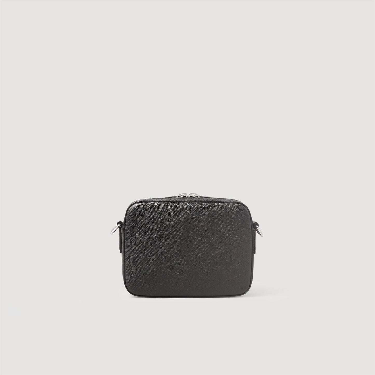 Sandro Small reconstituted leather bag Black