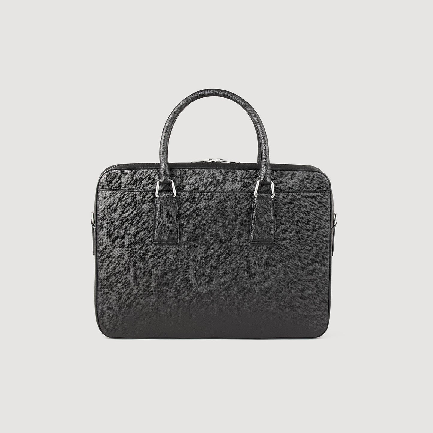Sandro Reconstituted leather briefcase Black