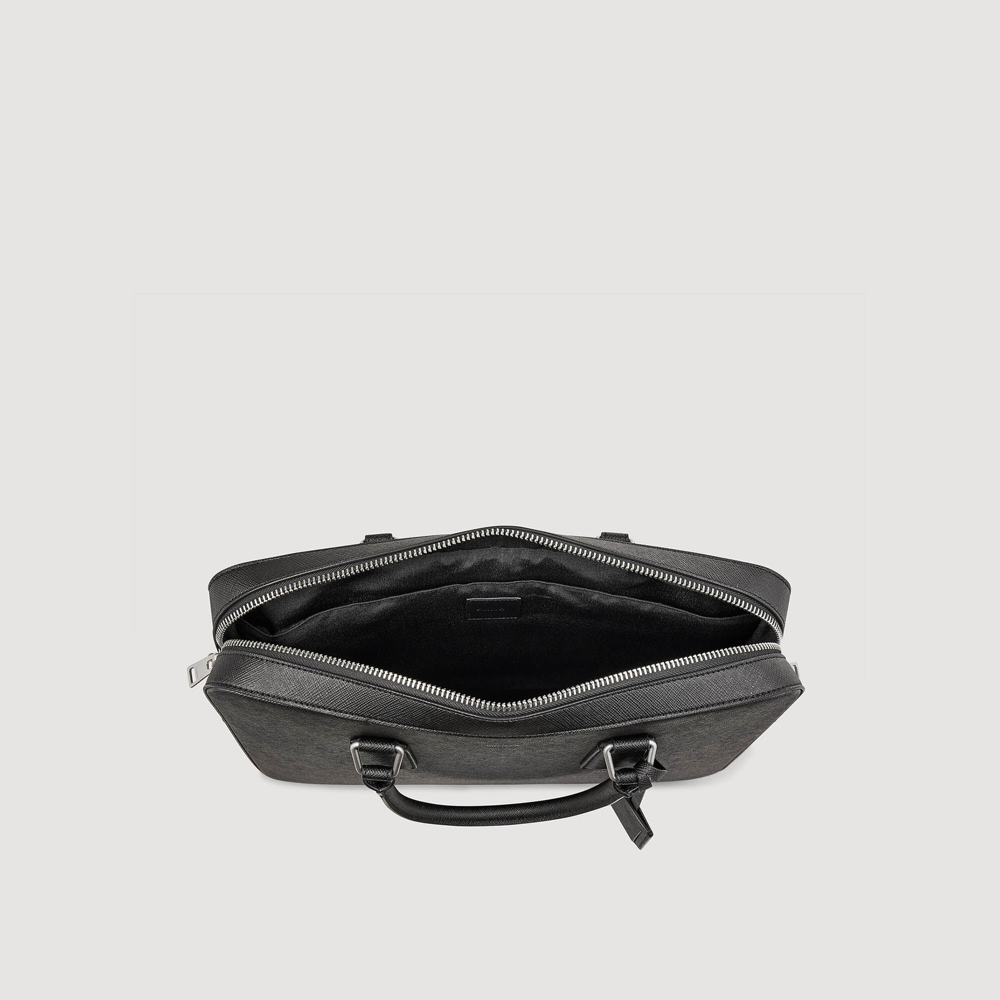 Sandro Reconstituted leather briefcase Black