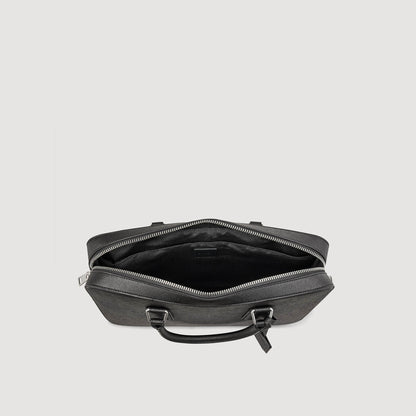 Sandro Reconstituted leather briefcase Black