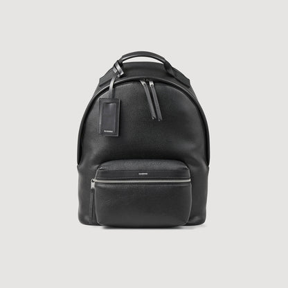 Sandro Coated canvas backpack Black