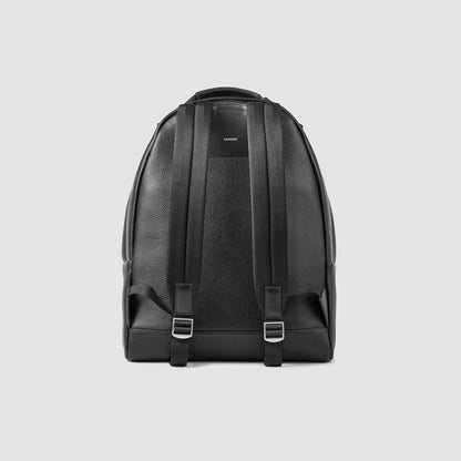 Sandro Coated canvas backpack Black