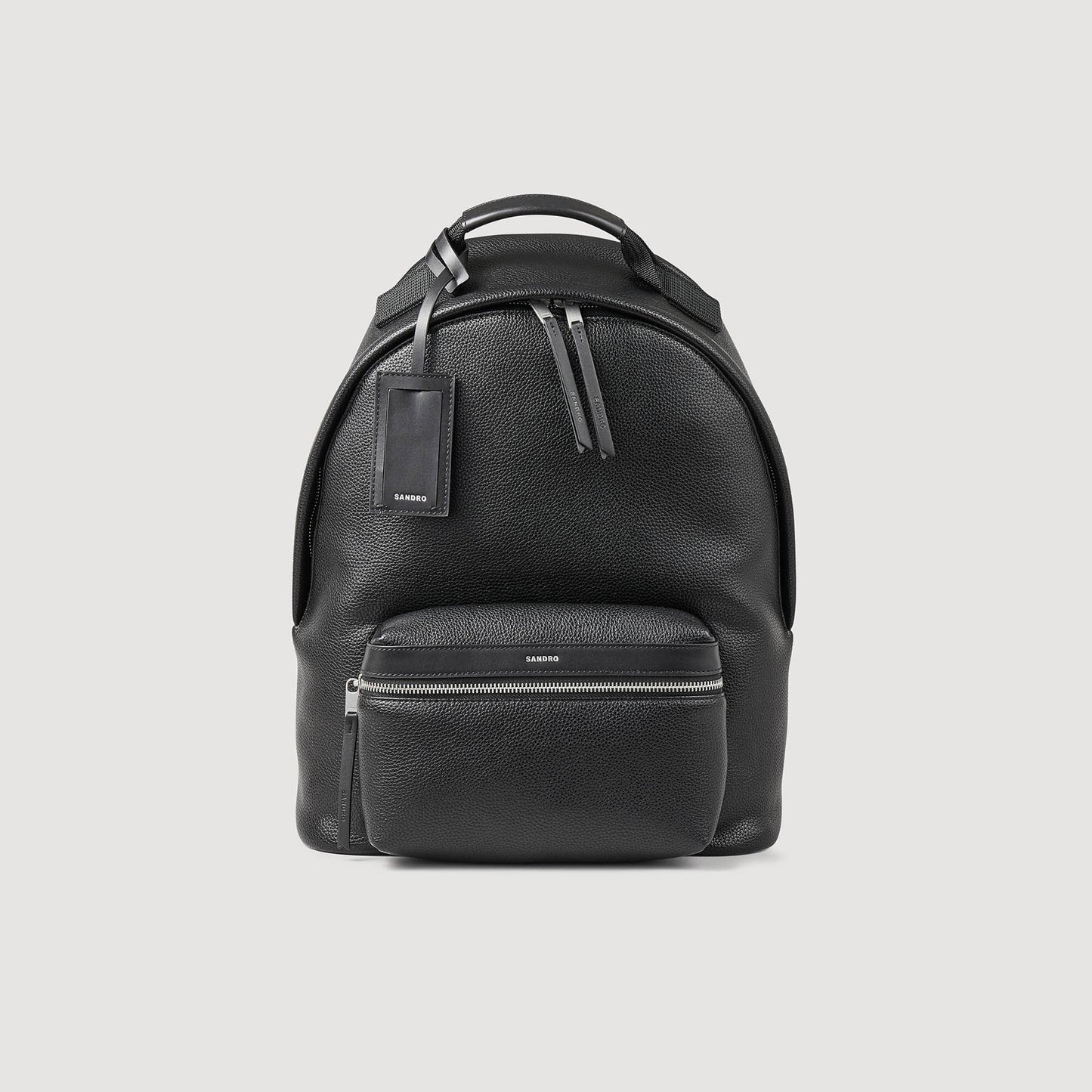 Sandro Coated canvas backpack Black