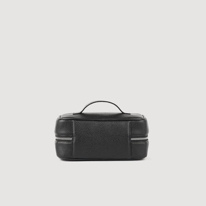 Sandro Toiletry bag in grained fabric Black