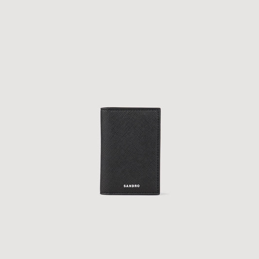 Sandro Reconstituted leather leather wallet Black