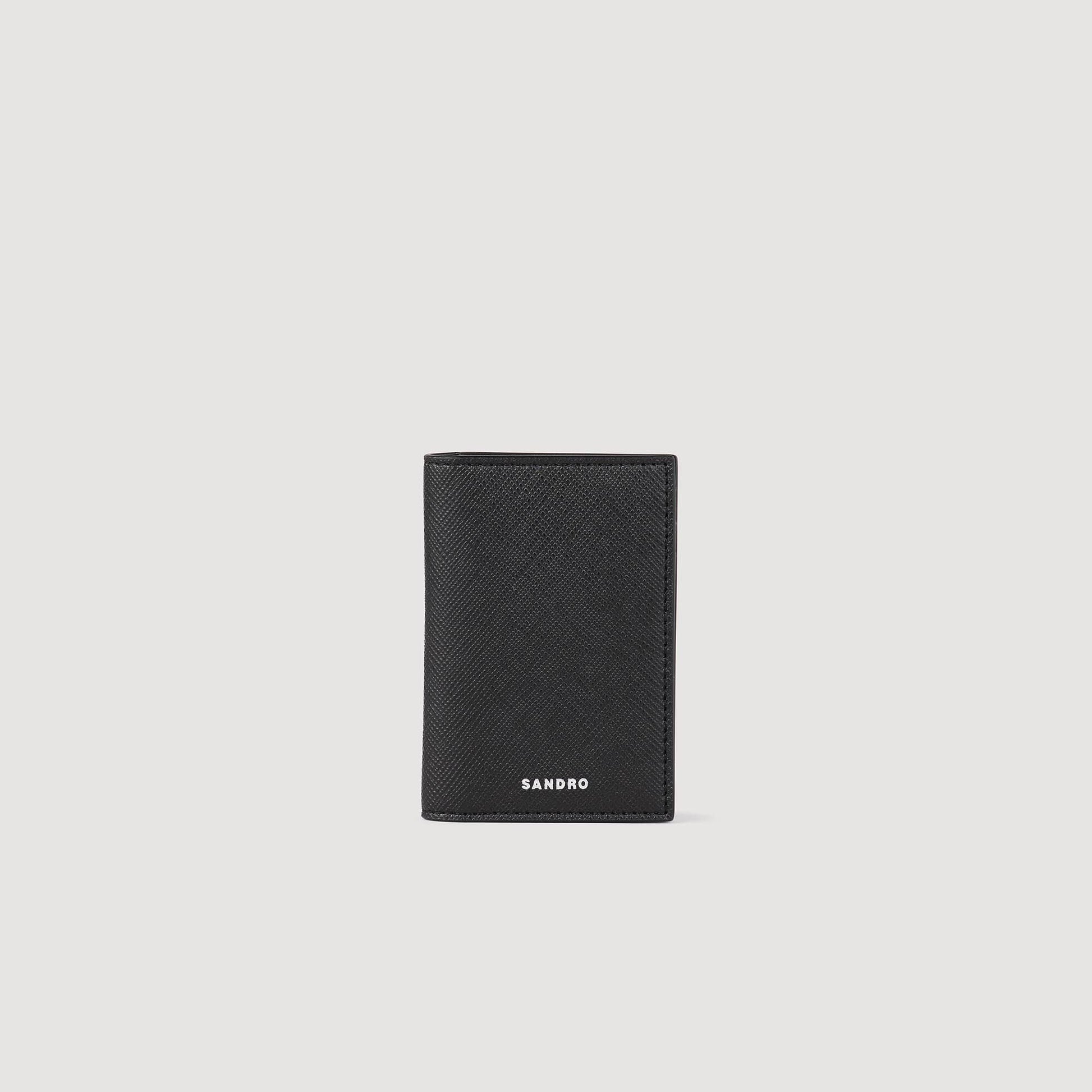 Sandro Reconstituted leather leather wallet Black