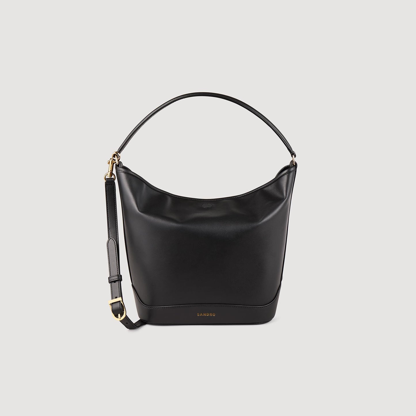 Sandro TANGOSO leather bucket bag Black