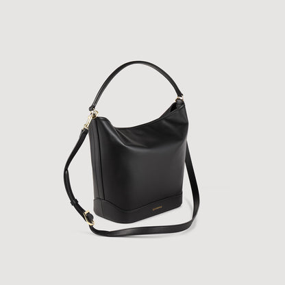 Sandro TANGOSO leather bucket bag Black