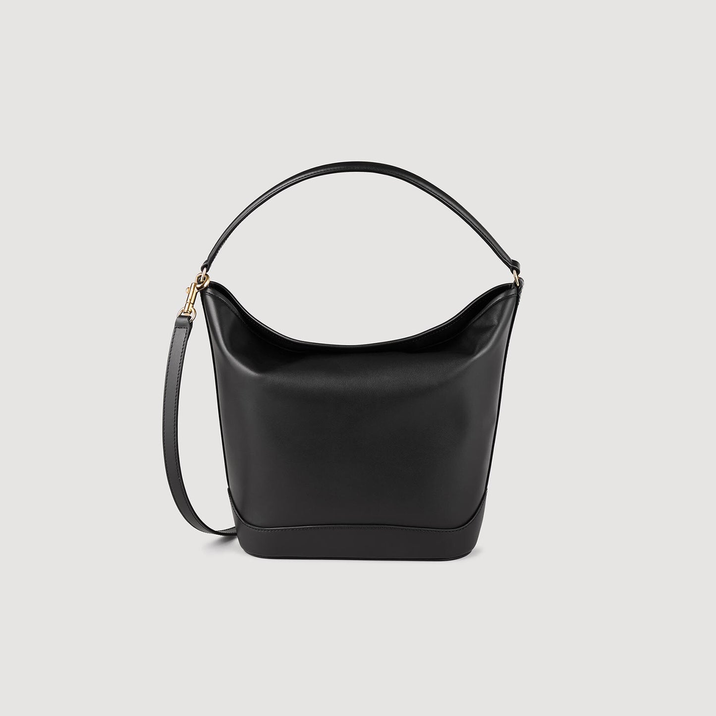 Sandro TANGOSO leather bucket bag Black