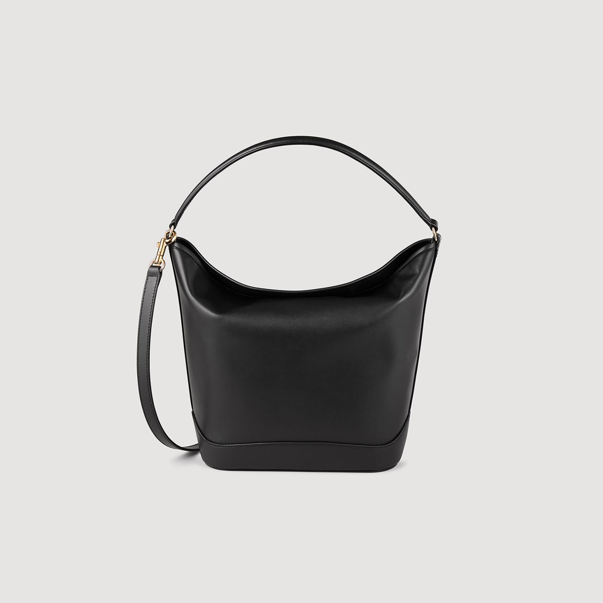 Sandro TANGOSO leather bucket bag Black