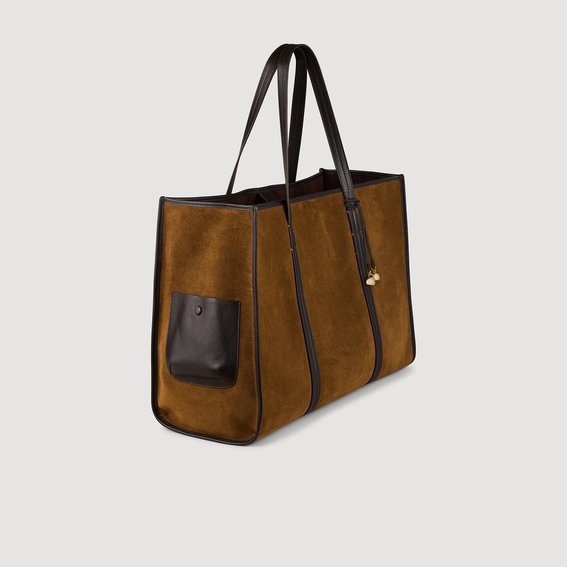 Sandro Suede tote bag Camel