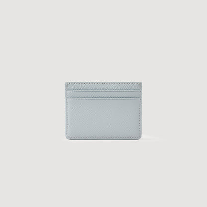 Sandro Reconstituted leather cardholder Blue Sky