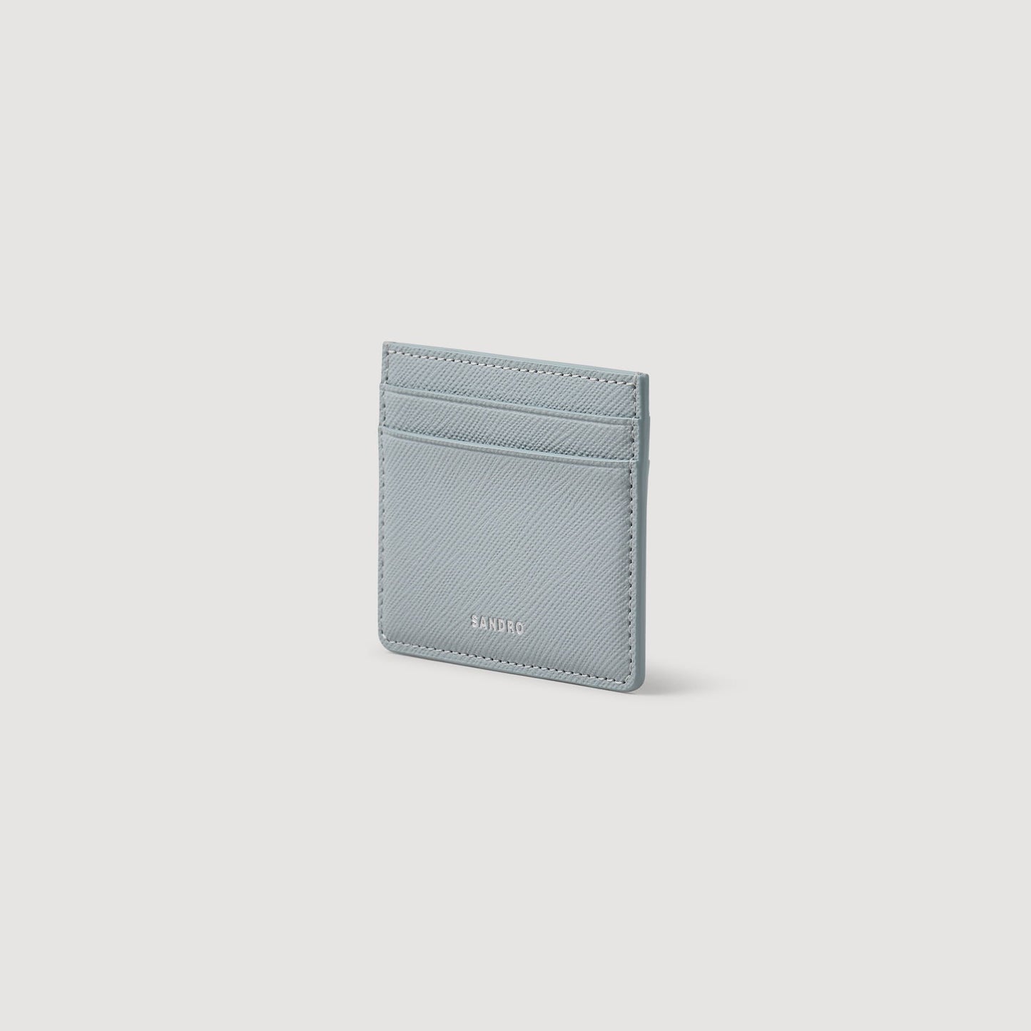 Sandro Reconstituted leather cardholder Blue Sky