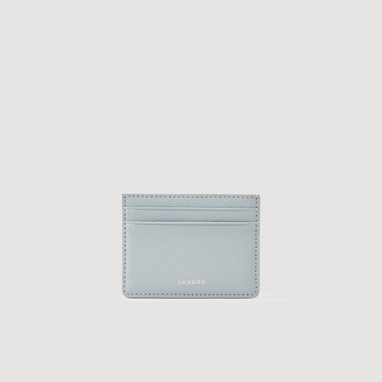 Sandro Reconstituted leather cardholder Blue Sky