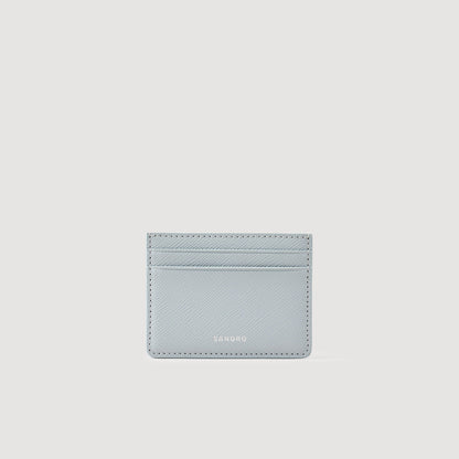 Sandro Reconstituted leather cardholder Blue Sky