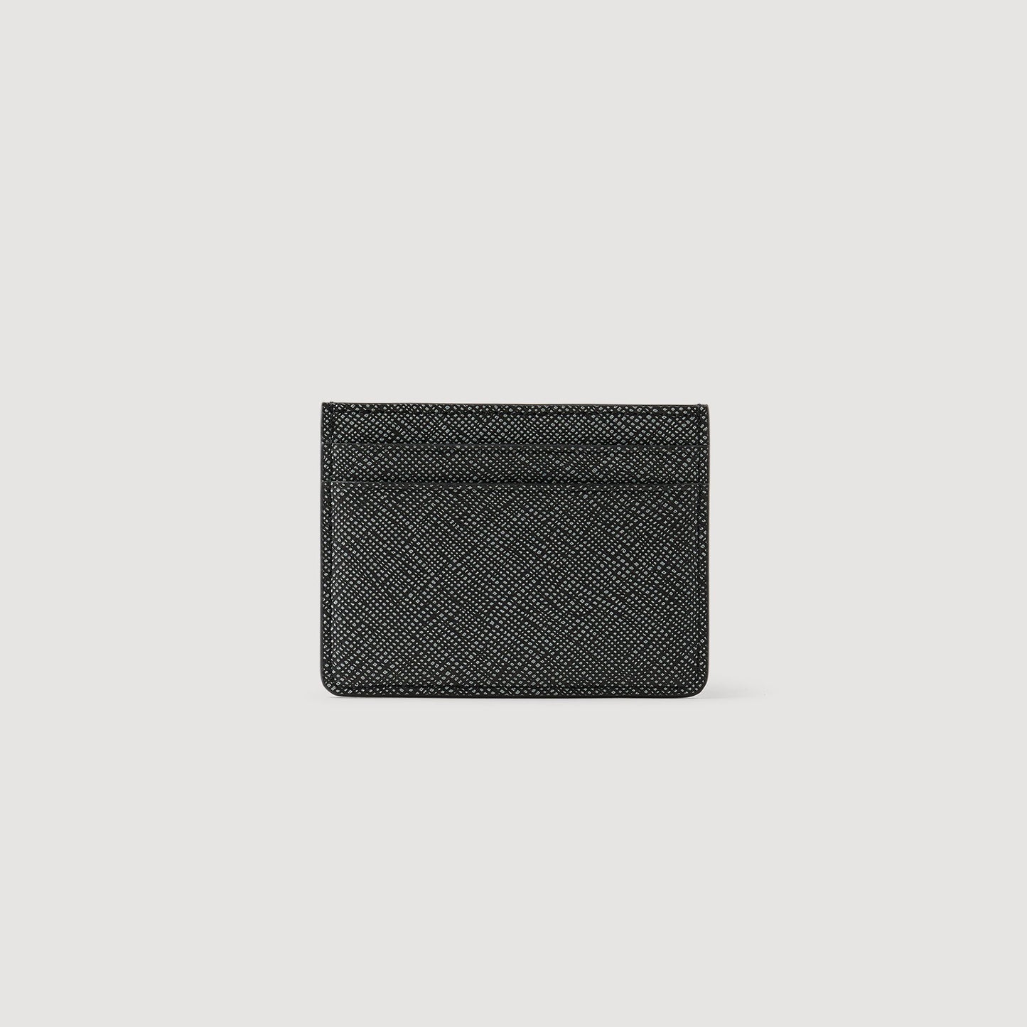 Sandro Reconstituted leather cardholder Graphites