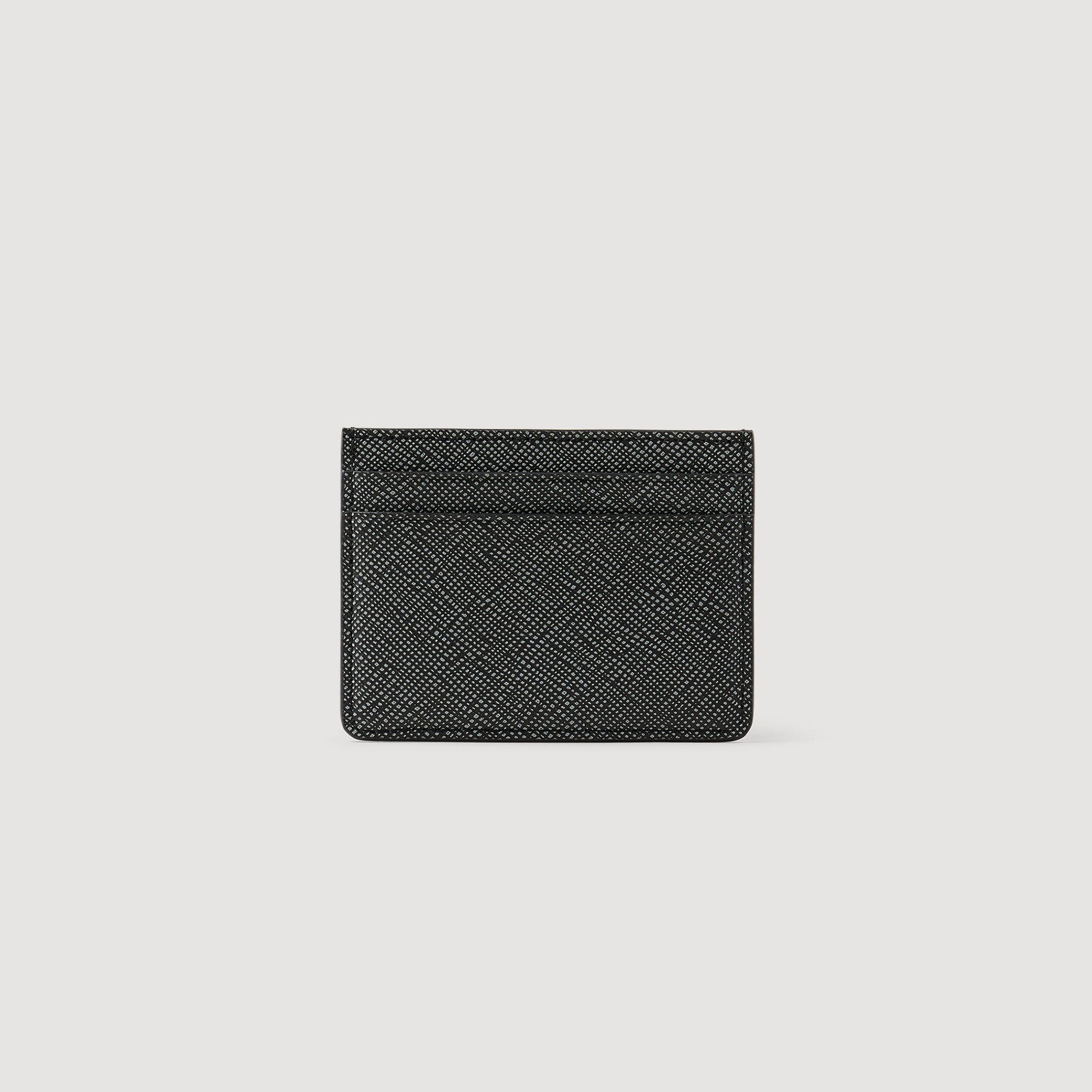 Sandro Reconstituted leather cardholder Graphites