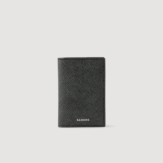 Sandro Reconstituted leather leather wallet Graphites