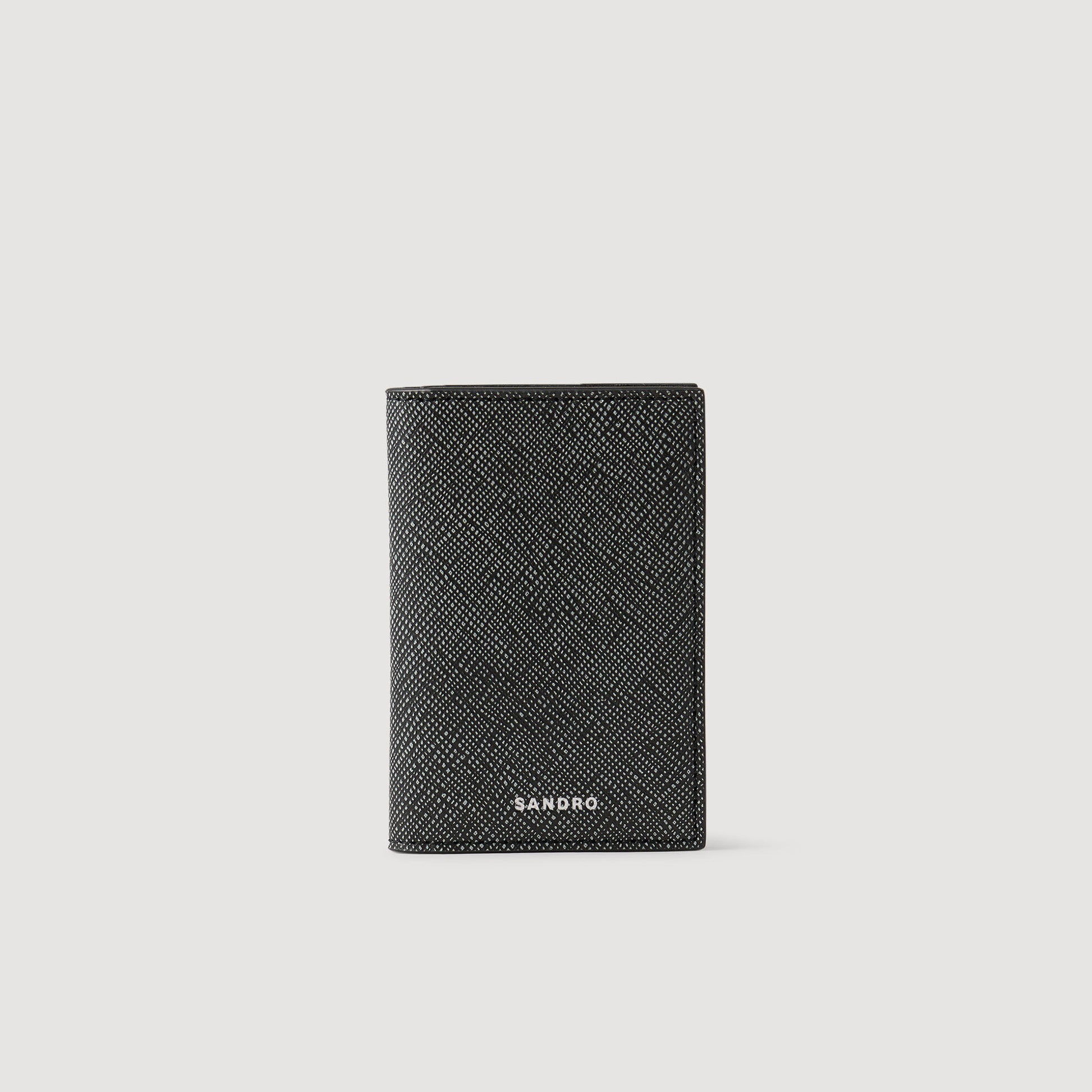 Sandro Reconstituted leather leather wallet Graphites