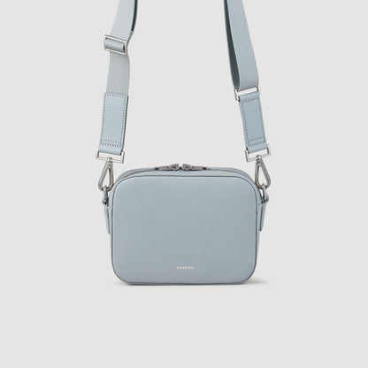 Sandro Small reconstituted leather bag Blue Sky