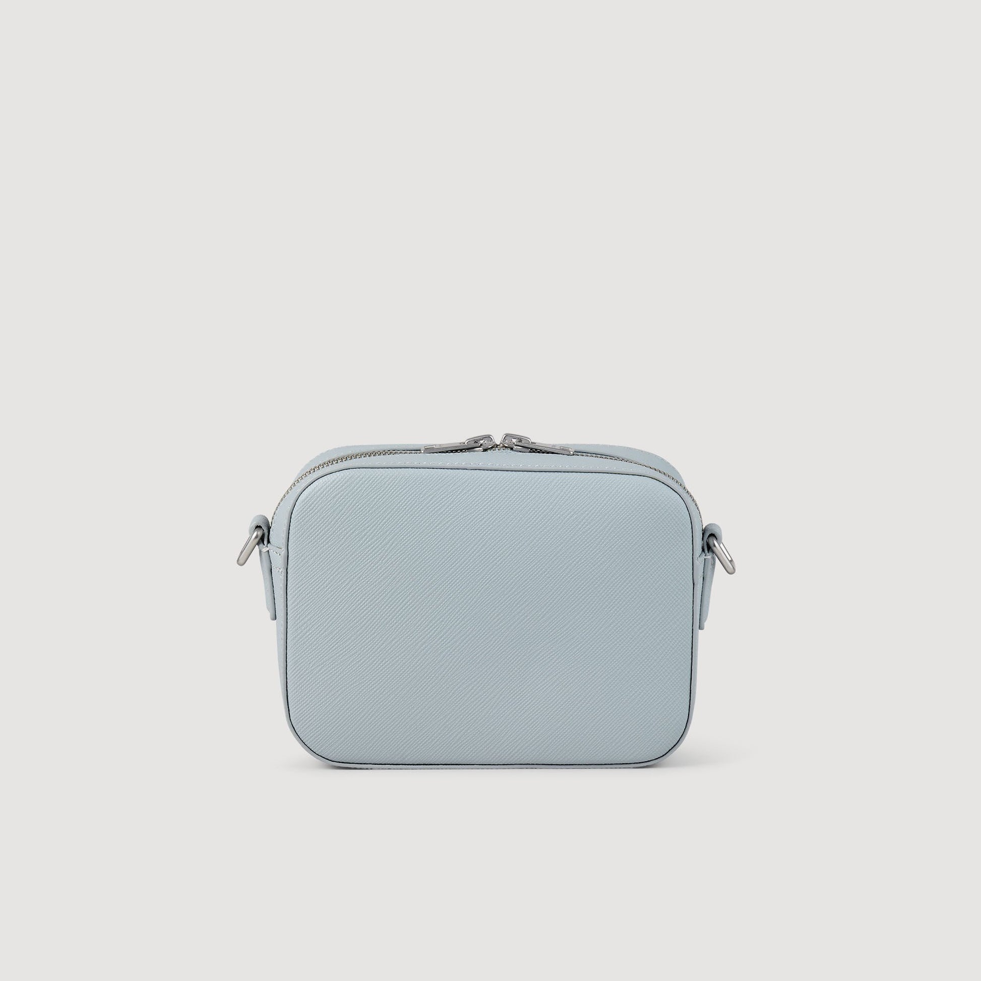 Sandro Small reconstituted leather bag Blue Sky