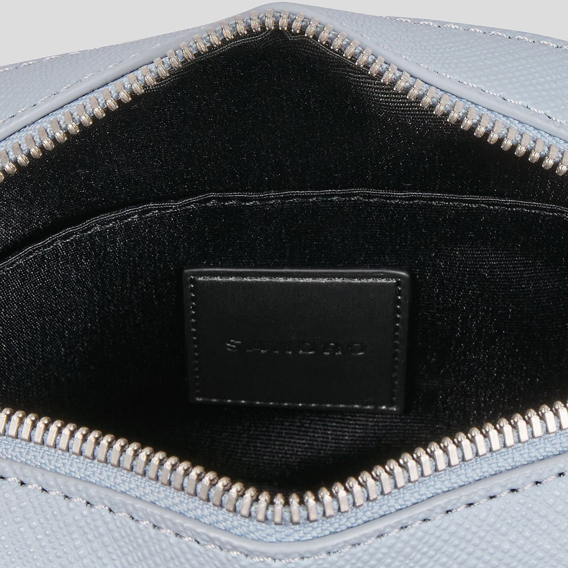 Sandro Small reconstituted leather bag Blue Sky