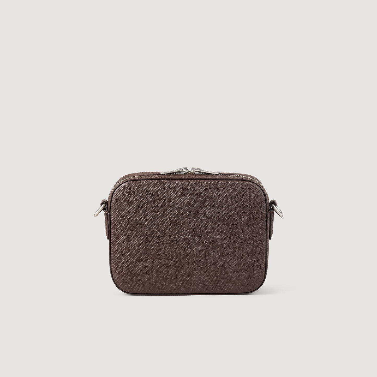 Sandro Small reconstituted leather bag Chocolate