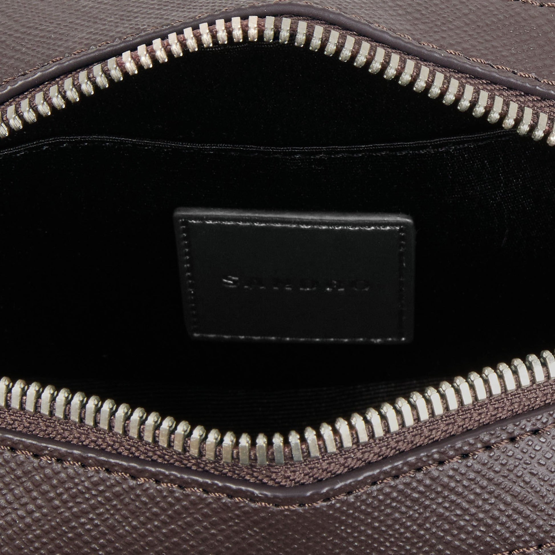 Sandro Small reconstituted leather bag Chocolate