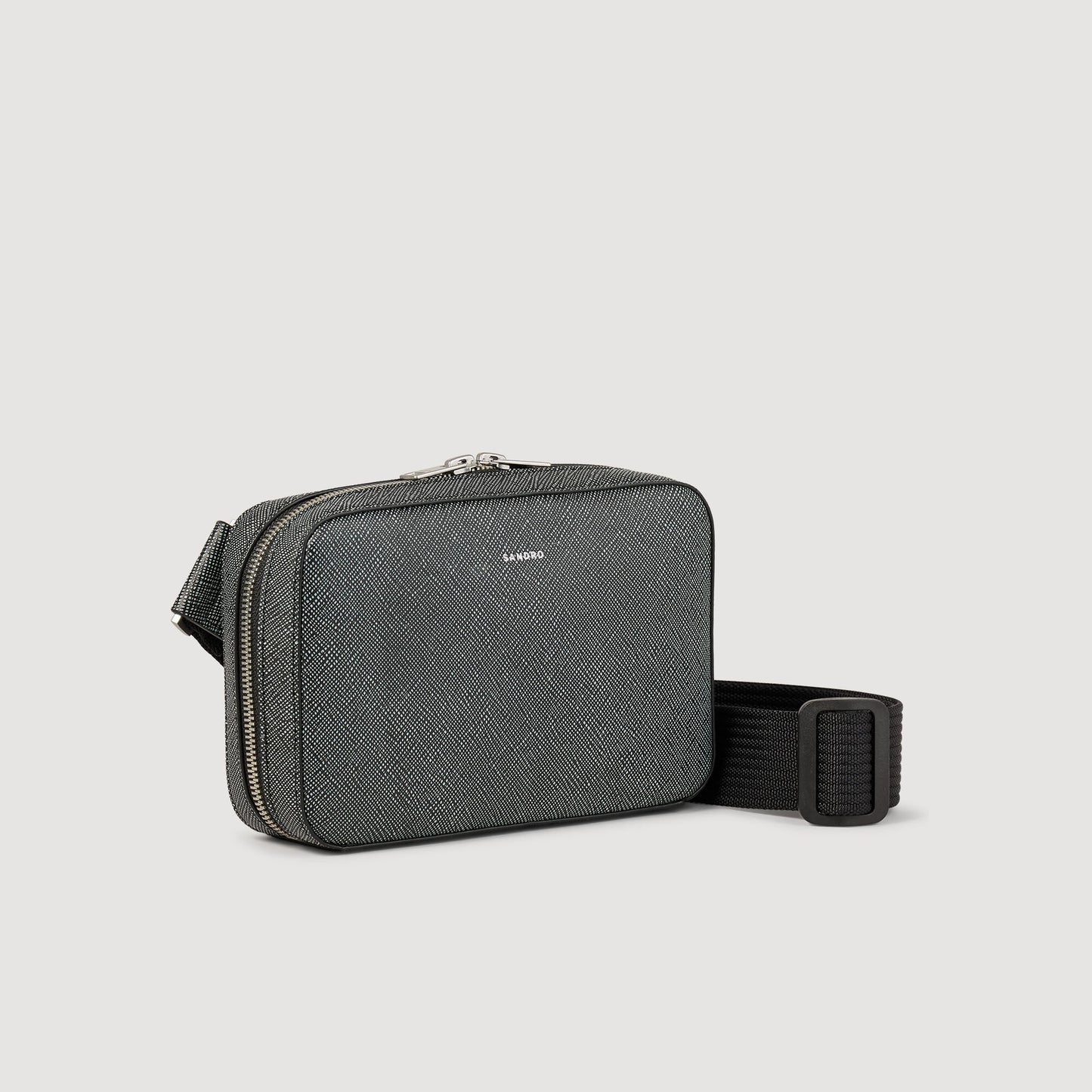 Sandro Small reconstitued leather bag Graphites