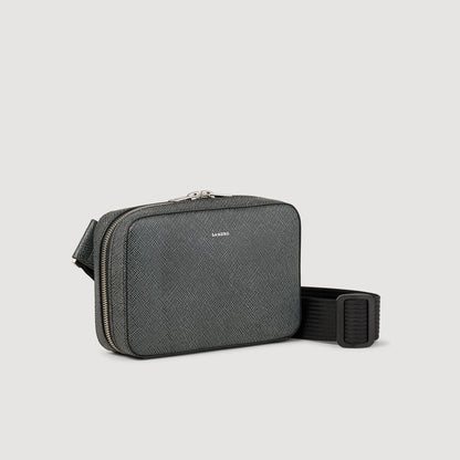 Sandro Small reconstitued leather bag Graphites