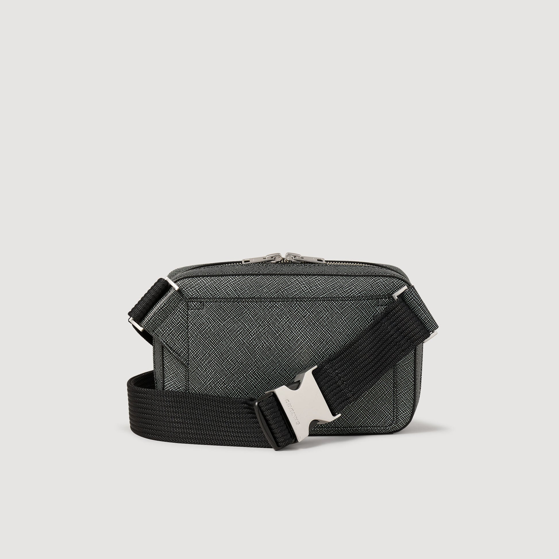 Sandro Small reconstitued leather bag Graphites