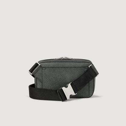 Sandro Small reconstitued leather bag Graphites